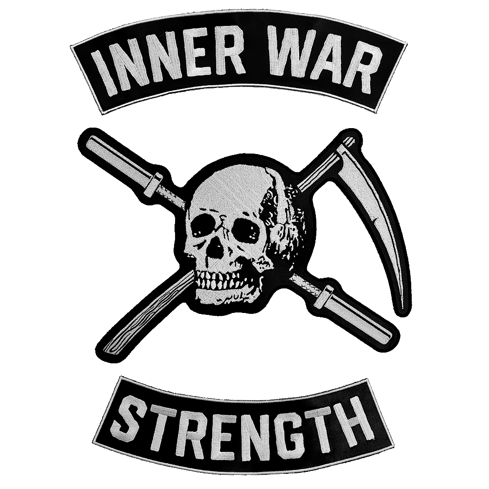 Reap Embroidered Back Patch Set, three patches on white