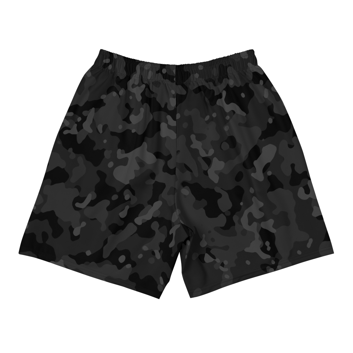 Black Camo Long Gym Shorts, back