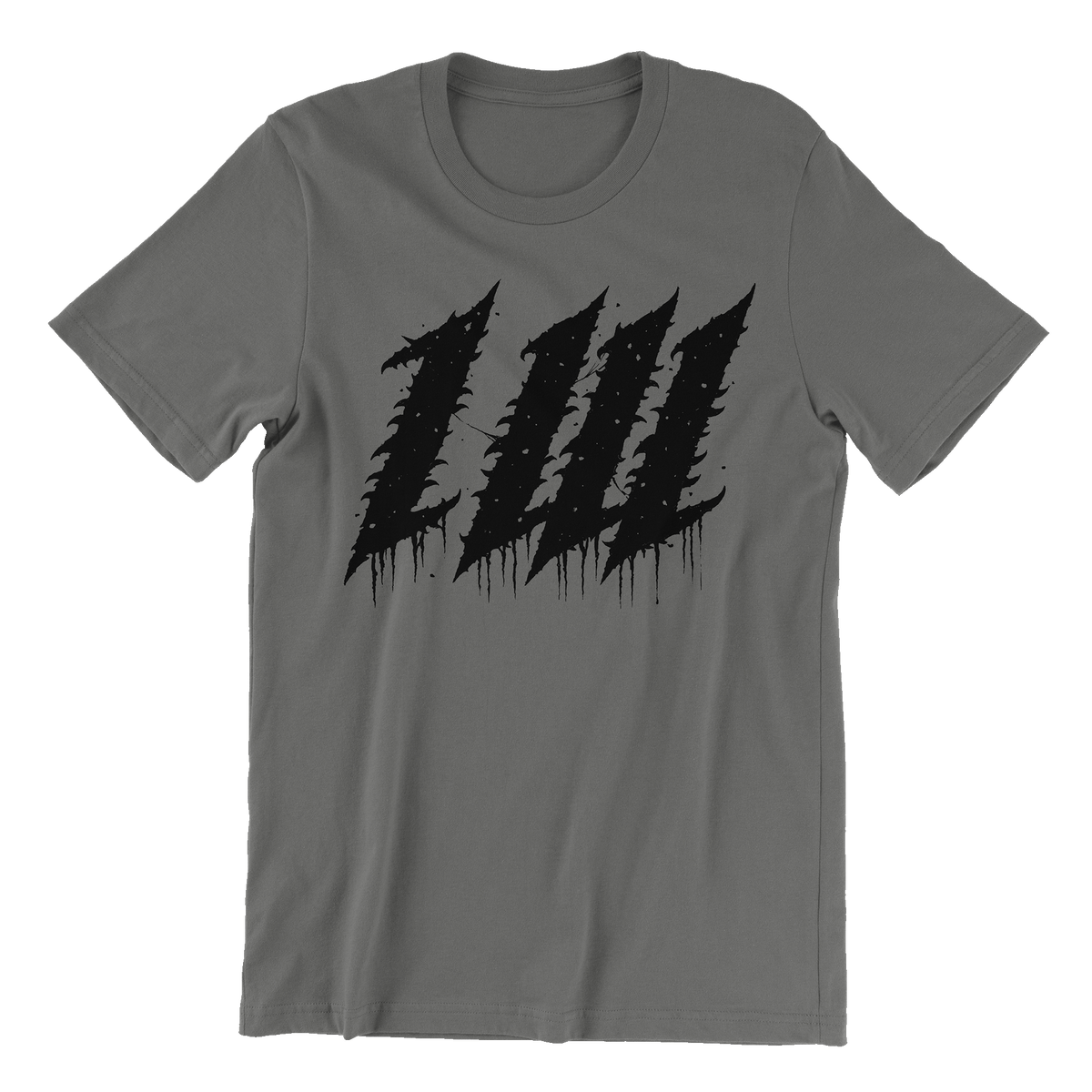 Death Metal Logo Grey Gym Tee, front