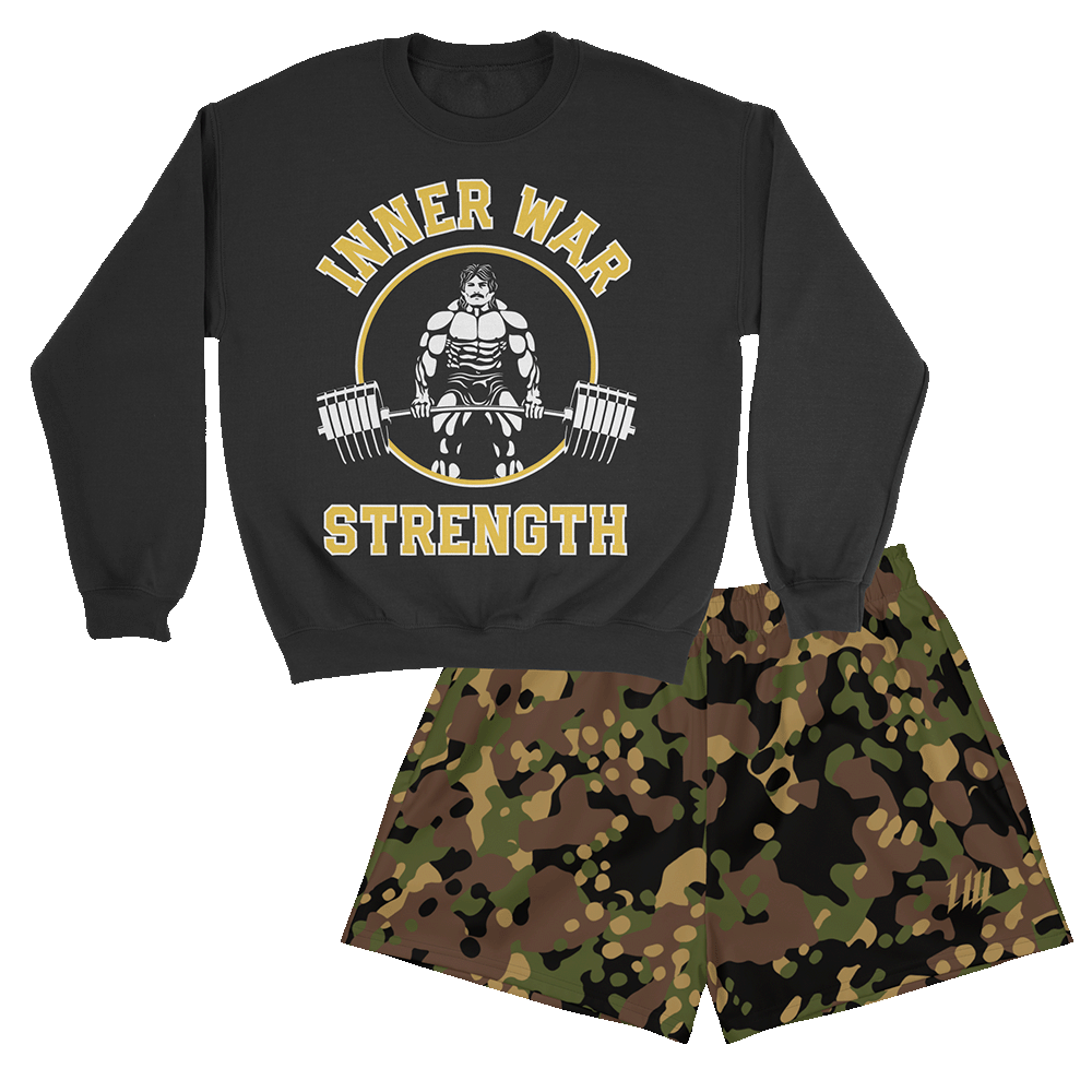 Olympian Crewneck + Shorts Set, crewneck and shorts together