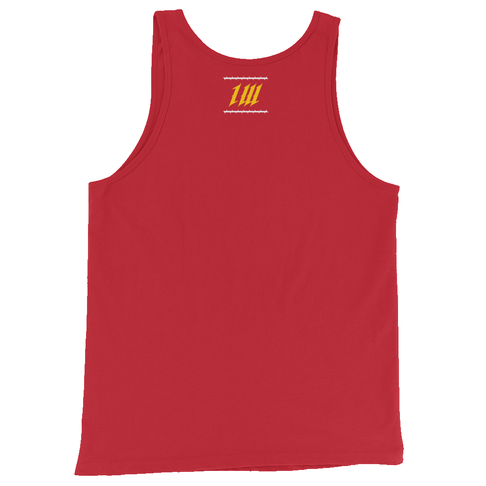 Iron Dissident Red Tank Top, back