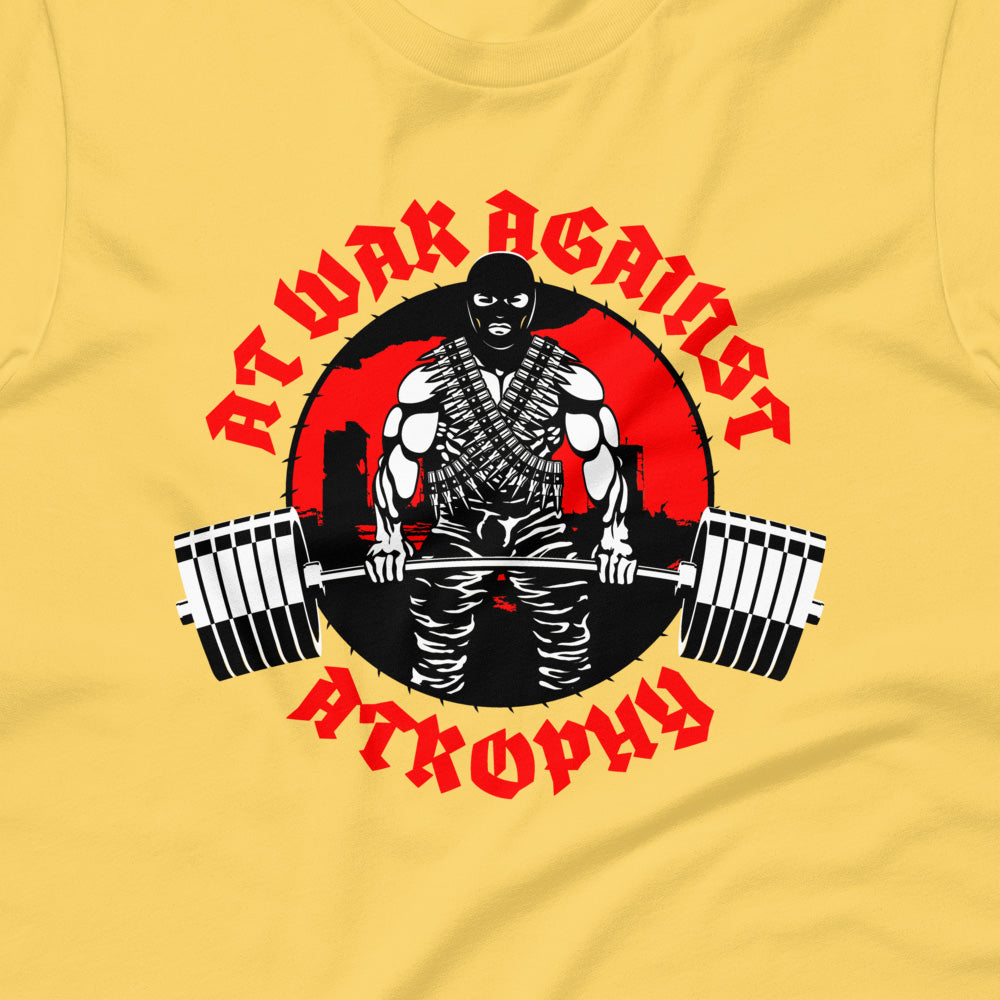 Iron Dissident Yellow Gym T-Shirt, print close-up