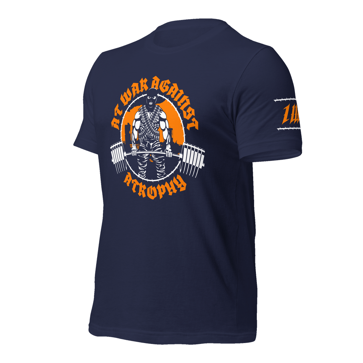Iron Dissident Navy Gym T-Shirt, front, left angle