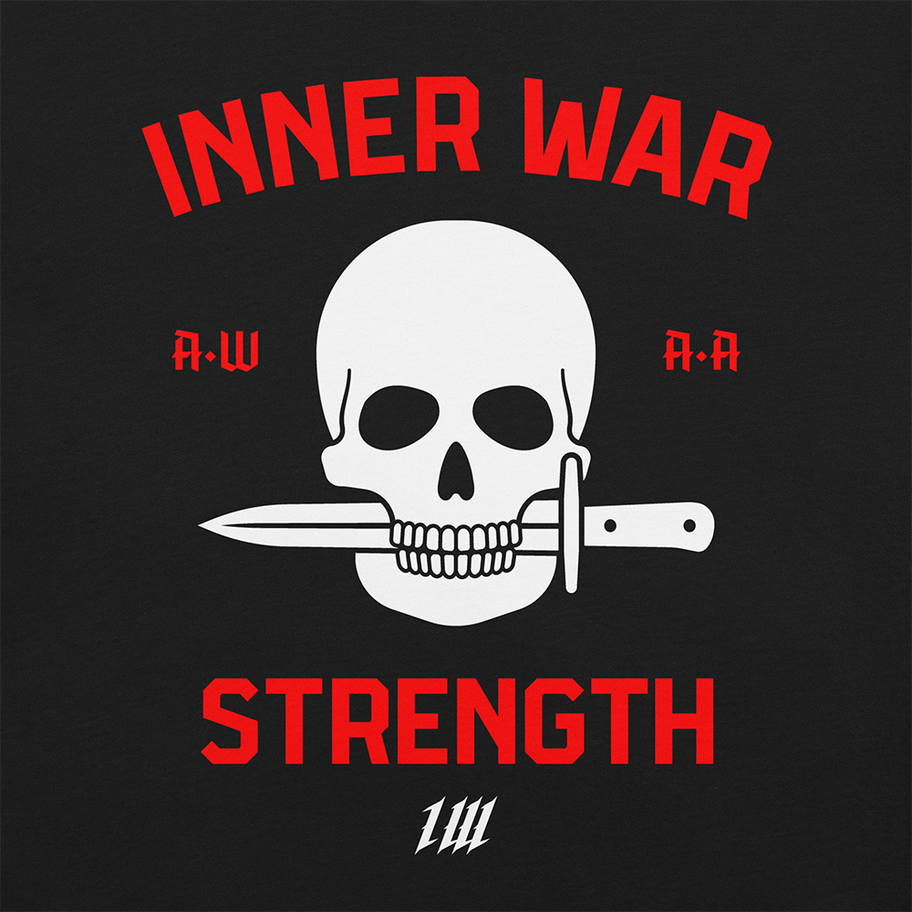 Warskull Black Gym T-Shirt, print close-up