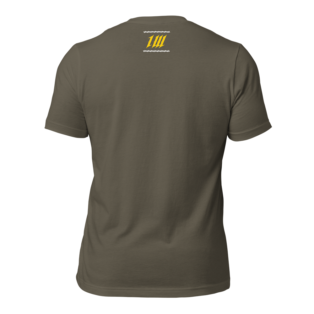 Warskull Olive Drab Gym T-Shirt, back, second view