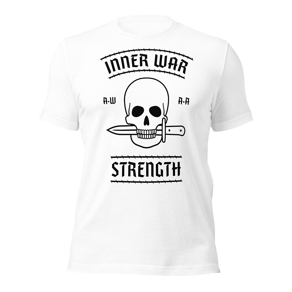 Warskull White Gym T-Shirt, front, second view