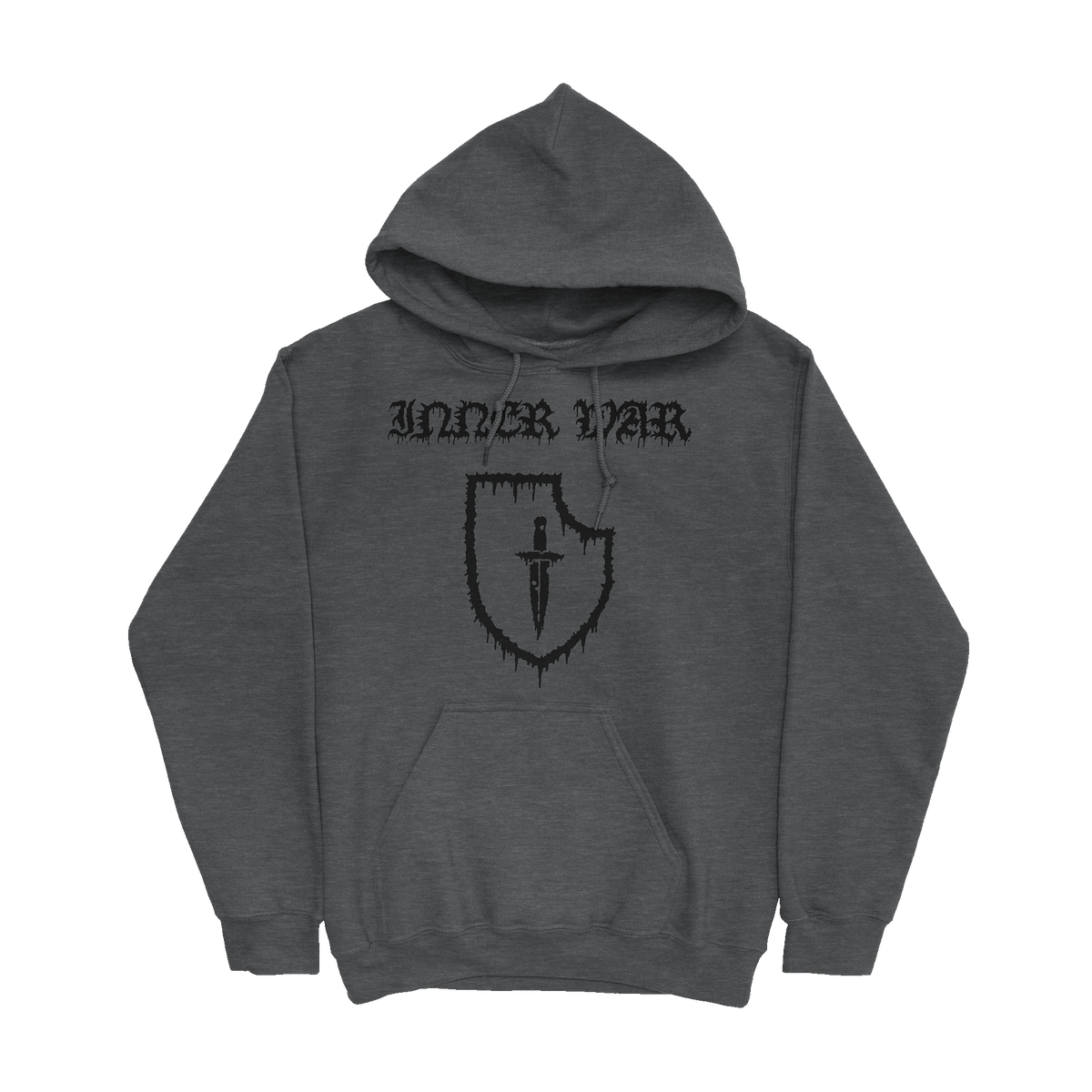 Iron Order Charcoal Gym Hoodie, front