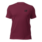 Minimal Oxblood Red Gym T-Shirt, front