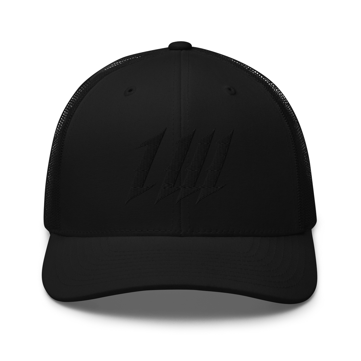 Blacked Out Trucker Cap, front