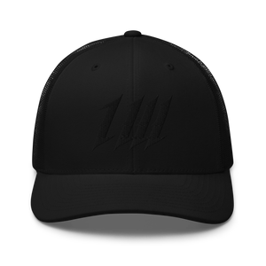 Blacked Out Monogram Trucker Cap