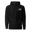 Minimal Black Gym Hoodie, front