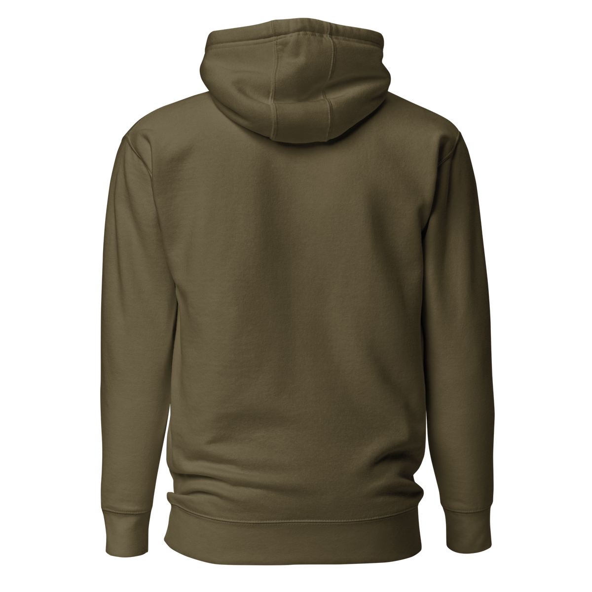 Minimal Military Green Hoodie, back