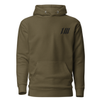 Minimal Military Green Hoodie, front
