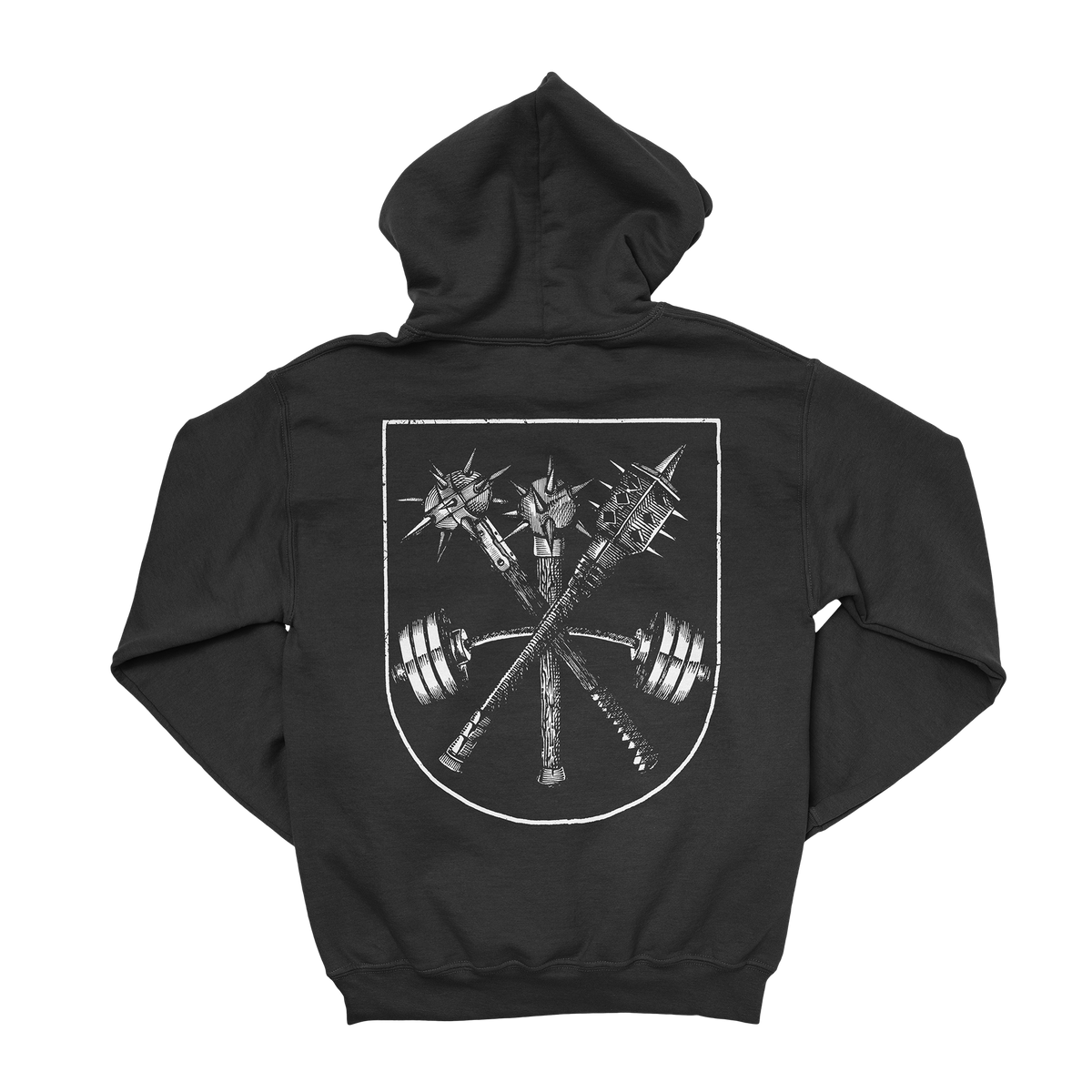 Weapons of War Black Gym Hoodie, back