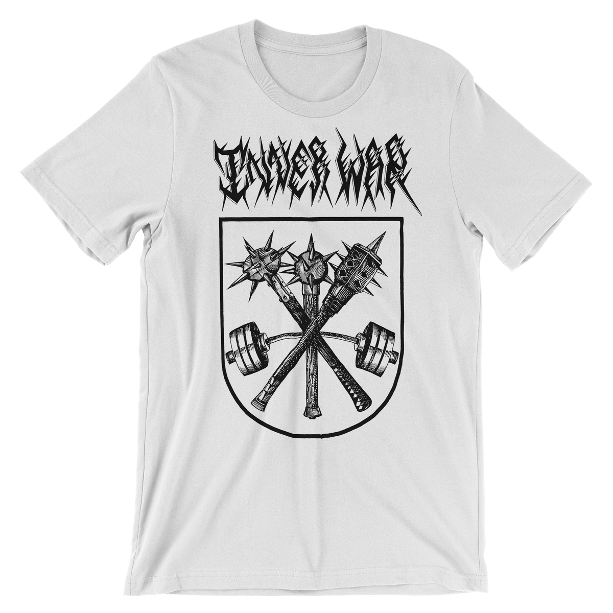 Weapons of War White Gym Tee, front