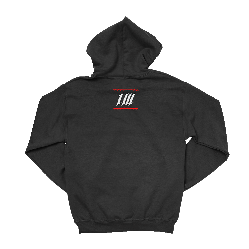 Warskull Black Gym Hoodie, back