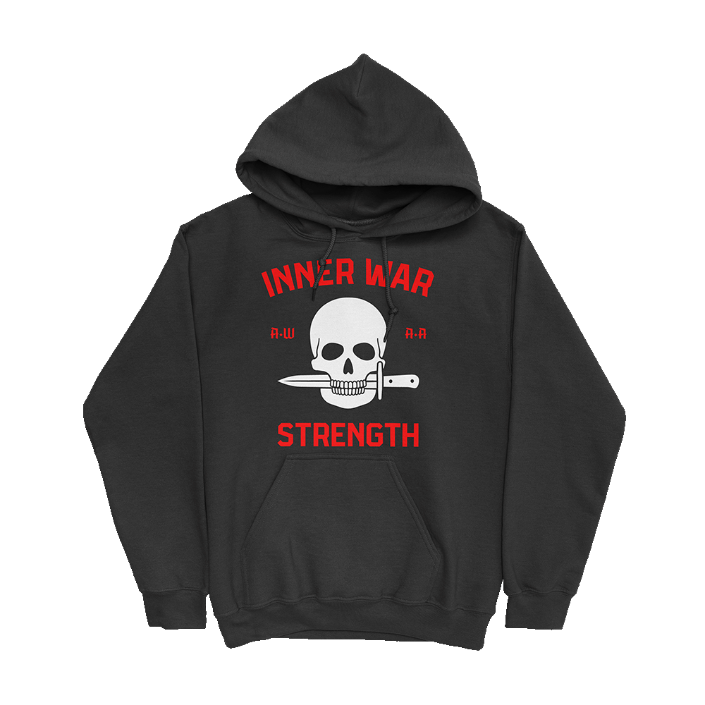 Warskull Black Gym Hoodie, front