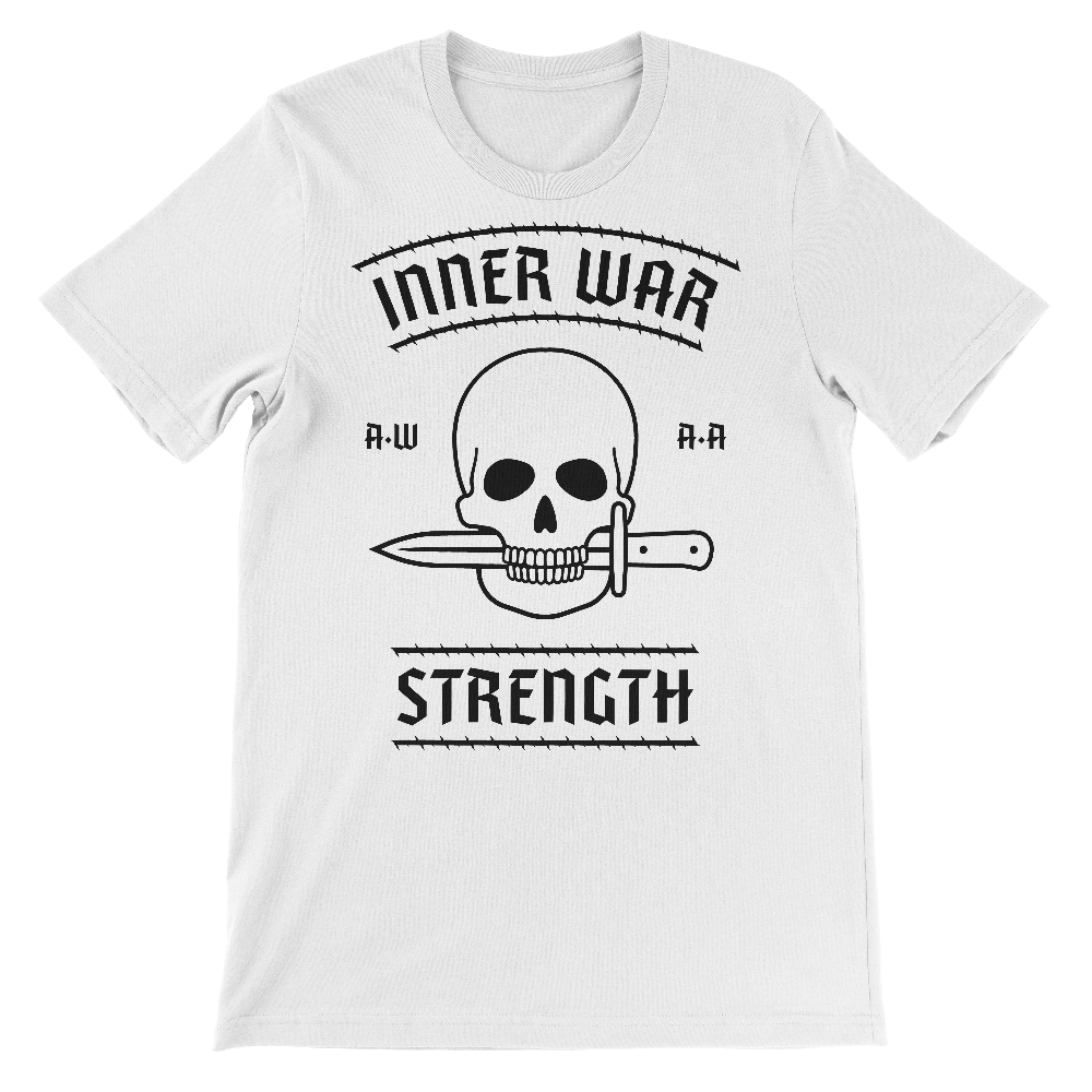 Warskull White Gym T-Shirt, front