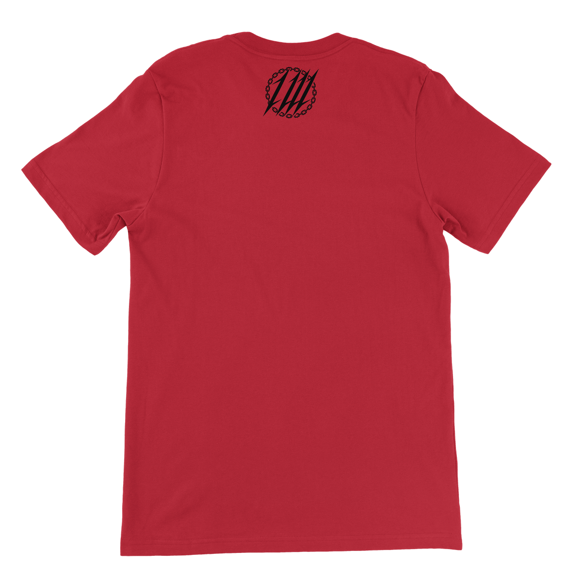 Blood Barbarian Red Gym T-Shirt, back with Inner War monogram