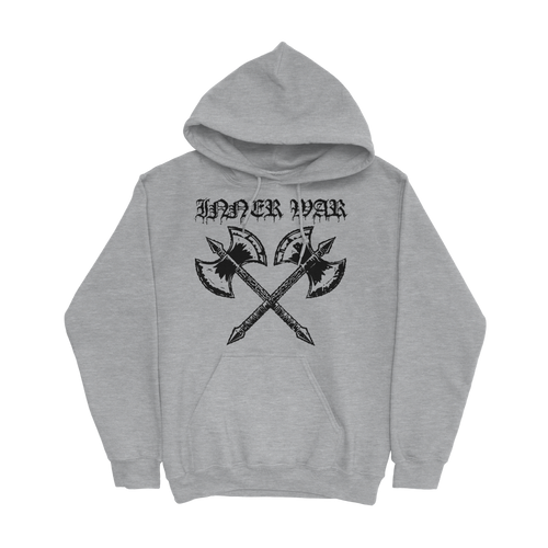 Barbaric Axes Grey Gym Hoodie, front