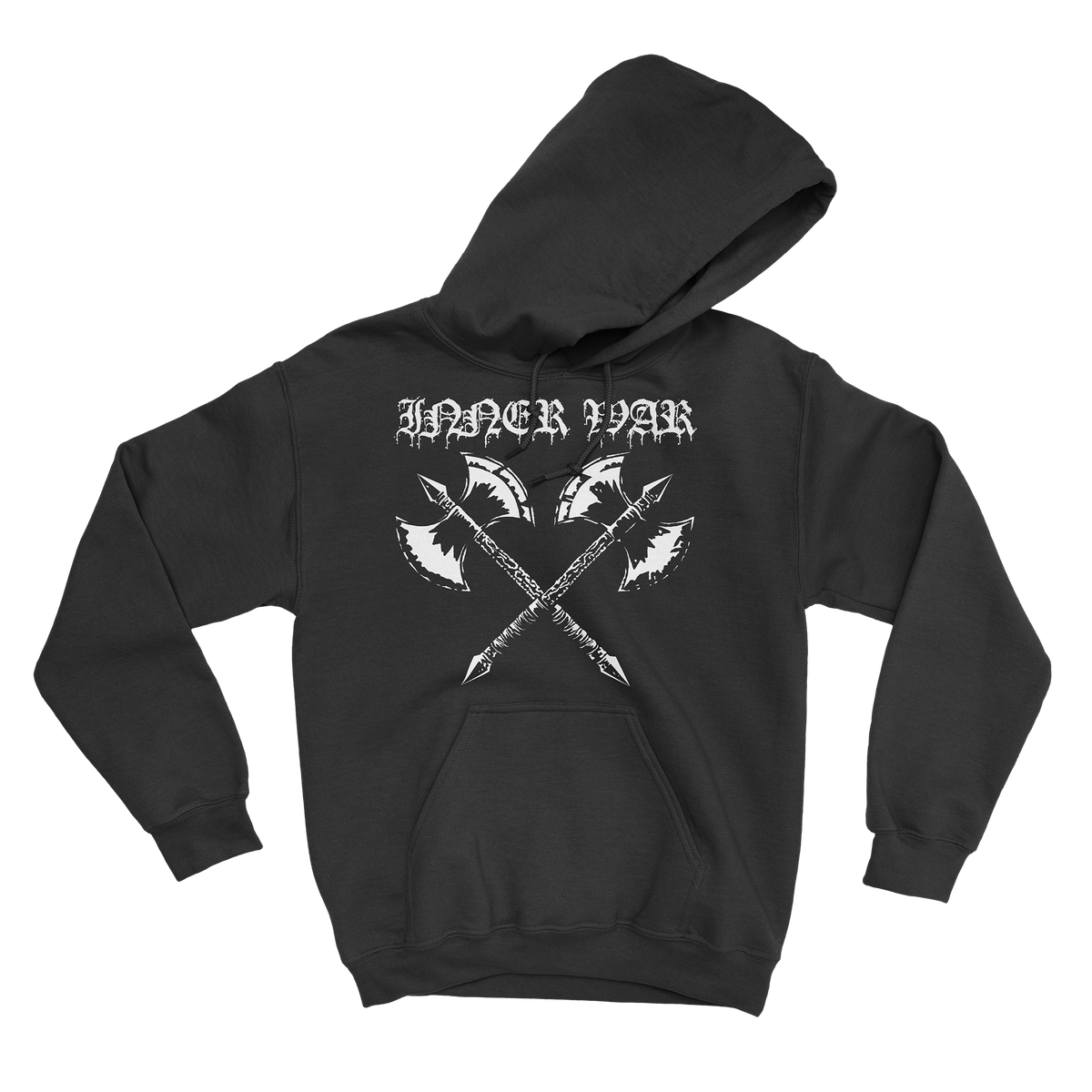 Barbaric Axes Black Gym Hoodie, front