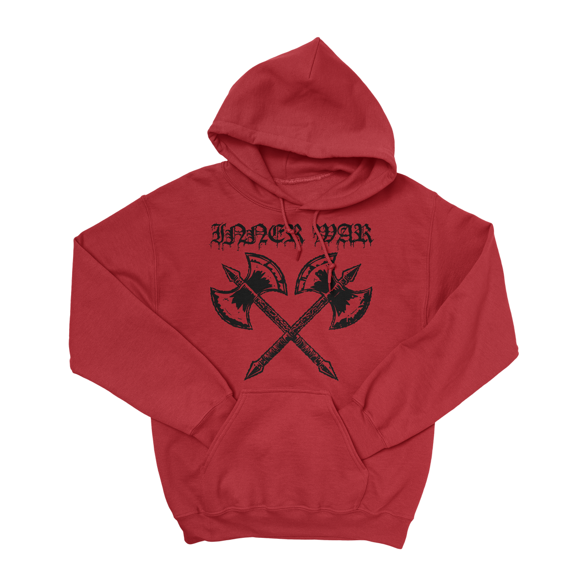 Barbaric Axes Red Gym Hoodie, front