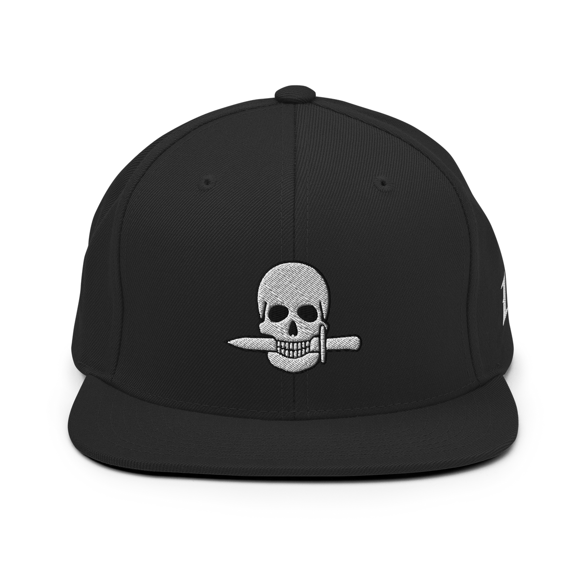 Warskull Black Snapback Hat, front