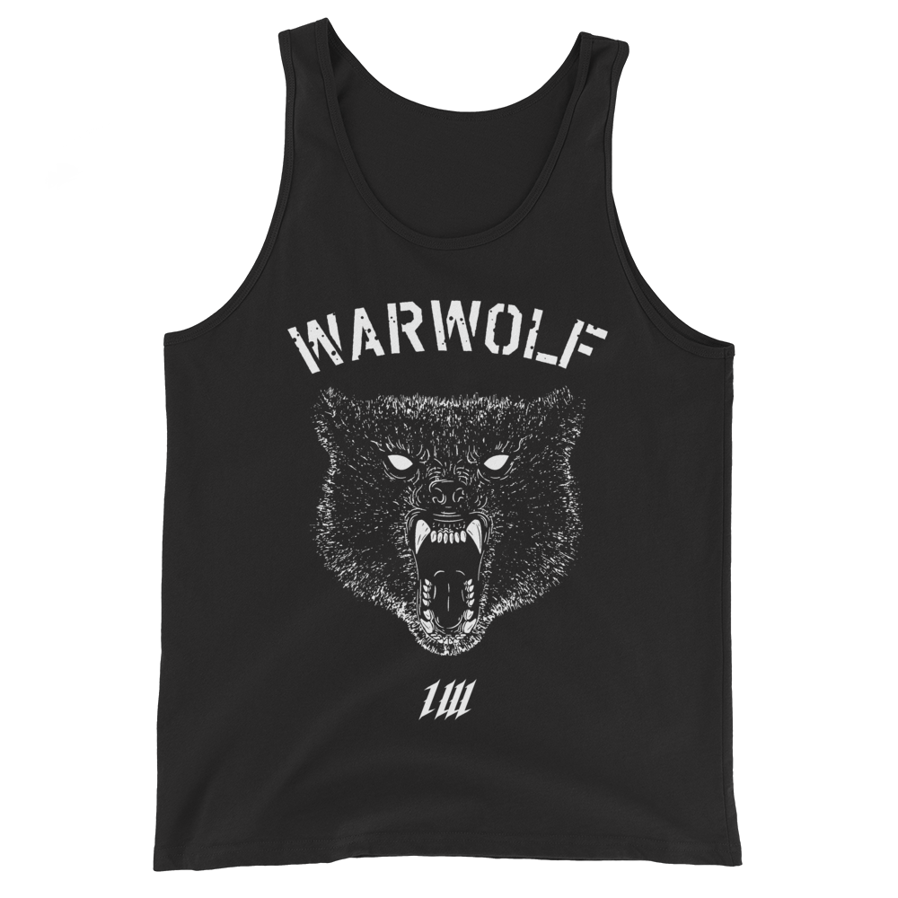 Warwolf Black Gym Tank Top, front